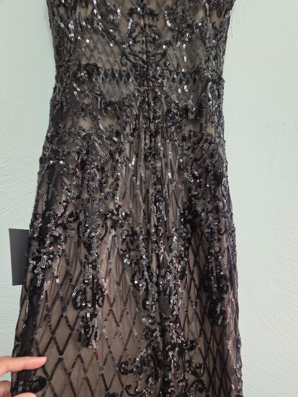 Nwt Lulus Moonlit Love Black Sequin Sleeveless Maxi Dress Xs - Picture 16 of 16